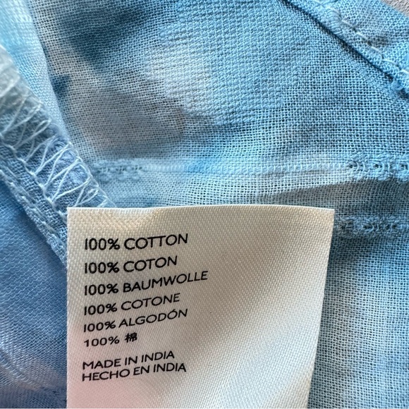 NWT Anthropologie Pilcro Janesse Tie Dye Blue Buttondown Shirt, Small - Picture 5 of 11